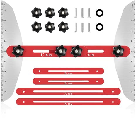 10in to 53in Stair Treads Measuring Tool Multifunction Stair Treads Template Tool Adjustable Stair Treads Gauge