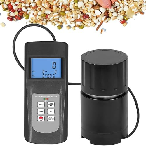 HYYKEJI Testeur d'humidité de Grain Portable, testeur d'humidité de Grain Intelligent, Mesure de Type Tasse, Stockage de données de 240 Groupes, Haute précision de 0,5%, pour graines, céréales, Riz