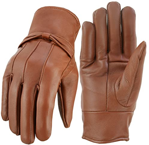 Home-Kitchen-Pets Ladies Winter Sheepskin Leather Gloves Women - Quick Dry Thermal Winter Leather Gloves For Driving or Outdoor Fashion Mittens - Ideal Gifts For Women (Brown, S-M)