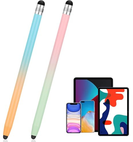 Paquete de 3 Lápices Tablet, Lapiz para Tablet 3 en 1 Lapiz para iPad/iPhone/Samsung/Android/iOS, Lapiz Tactil Tablet de Alta Sensibilidad y Precisión