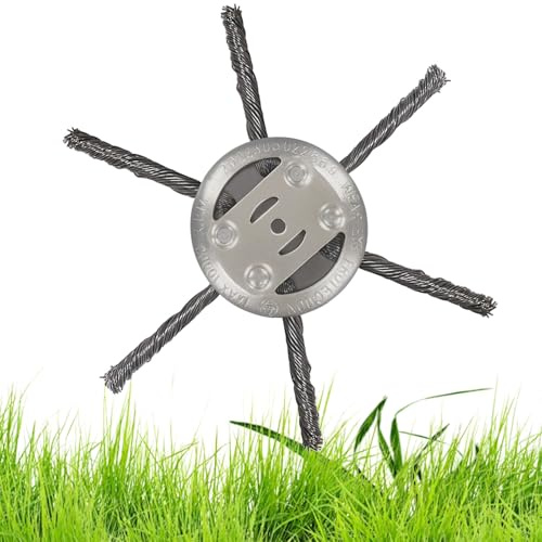 LUMOOM Stahldraht Freischneider, Unkrautbürste für Rasentrimmer, 150mm Stahldraht Rasentrimmerkopf, für Garten Effektive Moosentfernung und Unkraut (6 Köpfe)