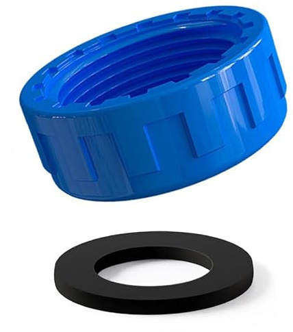 Kitchen Sink Waste Pipe Blanking Cap Female Thread with Rubber Seal, Leakproof Design for Washing Machine & Garden Hose, PVC Plumbing Fittings Sealing Joints & Pipe Ends Blue 25mm