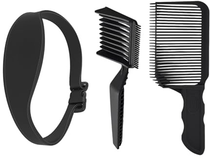 1 Cintura Di Barbiere Nero, 2 Pettini Di Barbiere Nero, Pettine Per Lo Styling Dei Capelli, Cintura Di Fissaggio Testa, Pettine A Pinza Per Uso Domestico, Utensili Da Taglio Per Capelli.