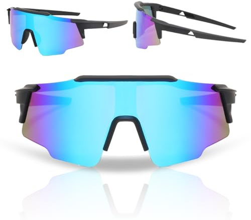 NimblusToy Occhiali da Sole Sportivi Polarizzati, Occhiali Ciclismo Uomo e Donna, Occhiali Polarizzati, da Ciclismo Anti-UV, Per Attività Ciclismo, Motociclismo, Corsa, Sci, Alpinismo