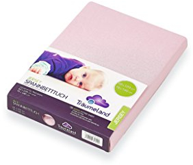 Träumeland Spannbetttuch Jersey, rosa, 60 x 120 + 70 x 140 cm