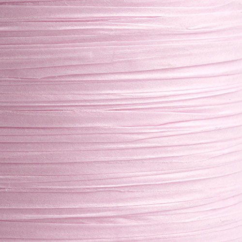 Italian Options Paper Raffia Ribbon 7mm x 100M - Pink