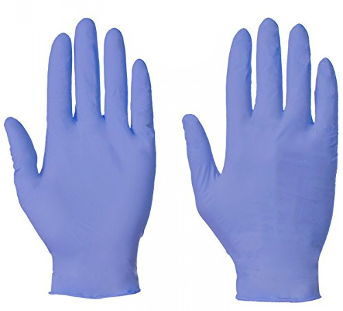 Supertouch Powder Free Nitrile Blue Disposable Gloves – Latex-Free, Ambidextrous, Strong & Flexible | Protective Gloves for Medical, Food Handling & Cleaning (Box of 100) (Blue, XLarge)