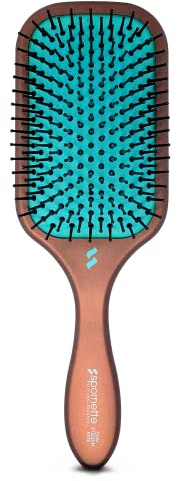 Spornette Ion Fusion Paddle Hair Brush, Ionic Nylon Bristles - For Detangling, Straightening & Smoothing, Medium to Long Hair - All Hair Types For Men, Women and Children