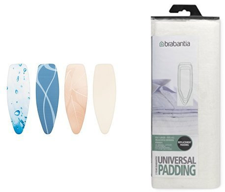 Brabantia Ironing Board Cover and Replacement Felt Pad Bundle, Size D - Assorted Neutral