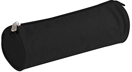 Clairefontaine 8113C Schlampermäppchen (Textil Basic, rund, Ø7 x 22cm) 1 Stück schwarz