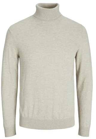 JACK & JONES Uomo Maglione Sottile a Dolcevita Maglione a Collo Rotondo Classico a Maniche Lunghe JJEEMIL