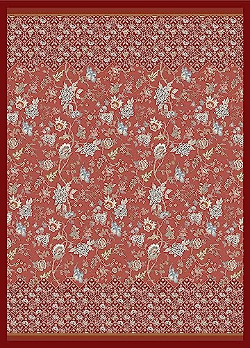 Bassetti Vicenza Plaid aus 100% Baumwolle in der Farbe Rot R1, Maße: 240x250 cm - 9326058