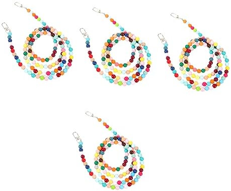 jojofuny 4pcs Key Lanyard for Beaded Phone Strap Wrist Lanyard Phone Charm Chain Kawaii Bracelet