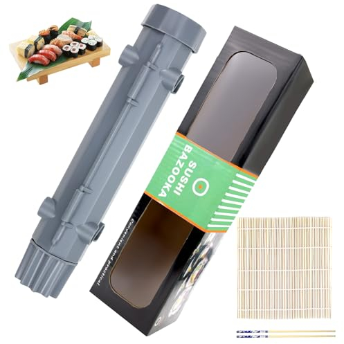 Tyafzzn Sushi Maker Set, Abnehmbar Roller Mit Matte Und Essstäbchen, Bazooka Set Zum Selber Machen, DIY Maschine Für Party, Zuhause, Picknick