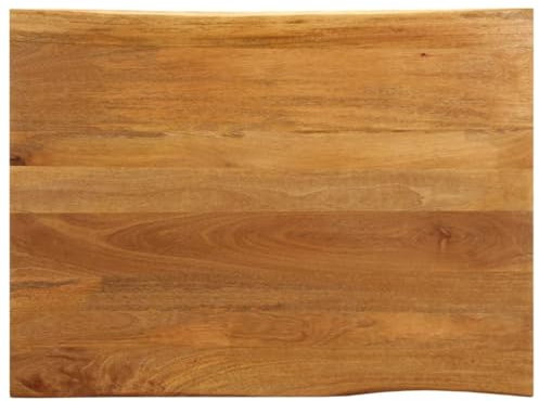 Homgoday Tablero de mesa con borde de árbol, placa de repuesto para muebles, placa de madera maciza, para mesa, muebles, encimeras, 90 x 80 x 2,5 cm, madera maciza de mango