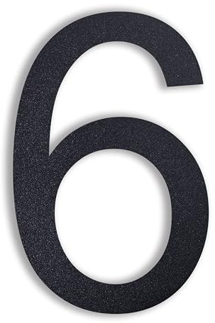 nanlyiau 8in número de casa números casa exterior negro casa exterior número de acero,hecho de acero inoxidable sólido 304 Apariencia flotante(black 8in6)