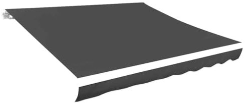 Baziroo Markisenbespannung Canvas Wechseln Markisenstoff Witterungsbeständige Markise Balkon Markisentuch Markise Canvas Markisen Ersatzstoff 330x245 cm Anthrazit Polyester