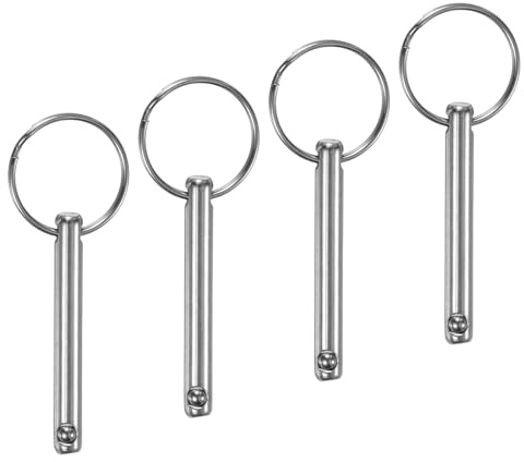 M METERXITY 4er-Pack Schnellspannstifte, 1/4 [6mm] Durchmesser, 1.5 [38mm] Verwendungslänge Bimini Top Stift 1.97 [50mm] Gesamtlänge Hardware-Stifte