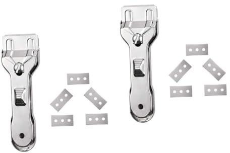 Cabilock 2ensembles Grattoir Verre Pour Plaques Vitrocéramiques Outil De Nettoyage Sans Rayures Pour Cuisines Et Variées