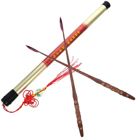 Schwarze Yangqin 2 Stück Klangstäbe, aus Ebenholz und Bambus | Dulcimer, mit Zufälligem Anhänger, für Profis, Zubehör für Präzises Spiel