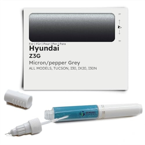 Genuine Colors Lackstift Micron Pepper Grey Z3G für Hyundai Grau Tucson I30 IX20 I30N