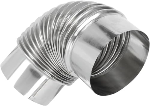 LWBXTTG Kitchen Ventilation ducting Elbow, Tower Keychain Chimney Flexible Elbow Water Heater Exhaust Ripple Heating Stove Exhaust air Duct Pipe