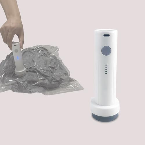 Cordless Electric Vacuum Pump for Vacuum Storage Bags, Portable Air Pump for Travel Bags, Portable USB Pump for Vacuum Sealer Bags - Great for Bedding