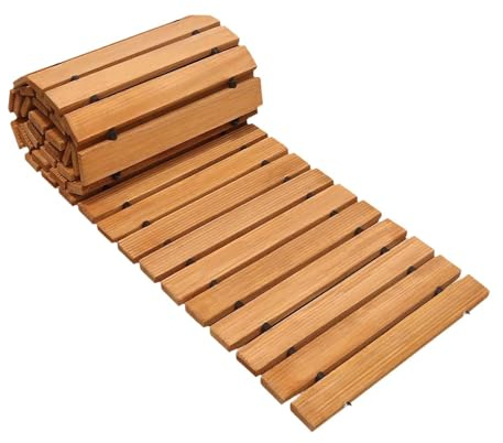 F Fityle Allée de Jardin en Bois, pavés, Bordure décorative pour, allée Droite et déroulante pour Patio, Mariage, Plage