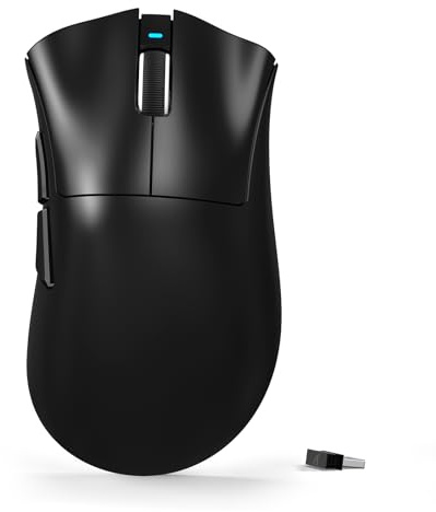 ATTACK SHARK V3 Wireless Gaming Mouse, 65g Ultra Lightweight, 25K DPI PAW3311 Optical Sensor, 1K Polling, Mechanical Switch, 2.4G/BT/USB Wired Esports Gamer Ergonomic From Mice, PC/Mac/Win/PS - Black