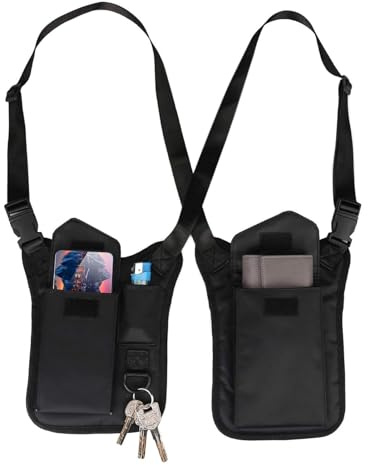 Sac Sous Les Bras – Bandoulière De Poitrine En Nylon Respirant, Poche Légère Sous Les Aisselles, Fente D'épaule Antivol, Porte-côtes À Fermeture Éclair Sécurisée | Voyage Entraînement En Plein Air Dép