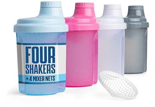 Smartshake Protein-Shakerflasche 300 ml mit sicherem Schraubverschluss – Auslaufsicherer, BPA-freier Protein-Shaker für optimales Mixen – Ideal für Fitnessstudio und als Protein-Shaker – Transparent