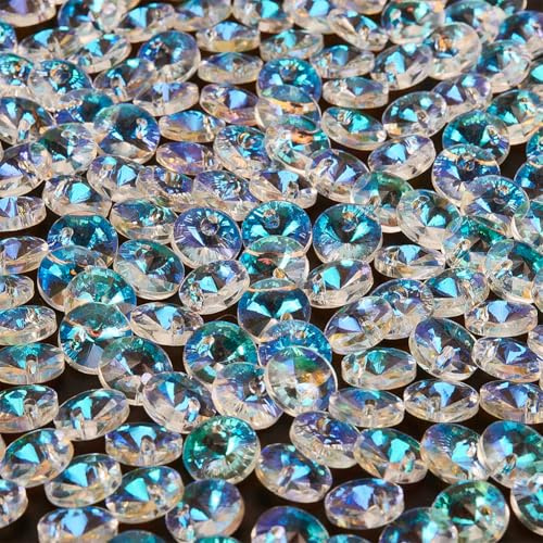 SOFPLATE 1 låda med 200 stycken klara från glaspärlor runda solfångare pärlor prismkristaller 8 mm solfångare hängen ljuskrona ersättning fasetterade avståndshållare för solfångare DIY La