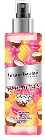 bruno banani Limited Edition Body & Hair Mist für Sie, strahlend-femininer Duft mit floral-fruchtigen Noten, für Körper und Haare, 250 ml