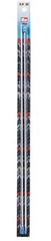 Prym Agujas de Tejer para Chaquetas (Aluminio, 40 cm, 3,00 mm), Color Plateado Punto, Plata, 3,0 mm, 2
