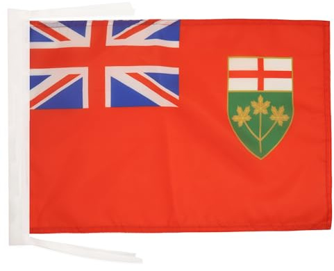 AZ FLAG Bandiera Ontario 45x30 cm Dell'Ontario Poliestere 100D Cordini | Uso interno ed esterno bandiera decorativa doppie cuciture e bordi rinforzati