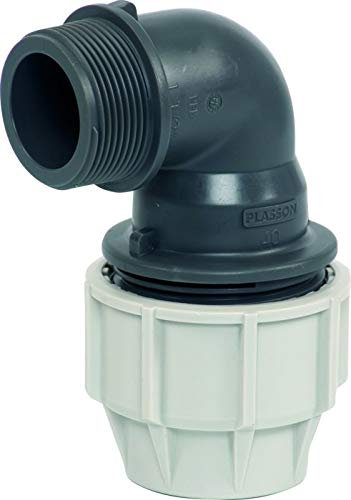 Plasson Klemmfitting Serie 18 - PE Rohr Winkel 90° mit AG (32 x 1)
