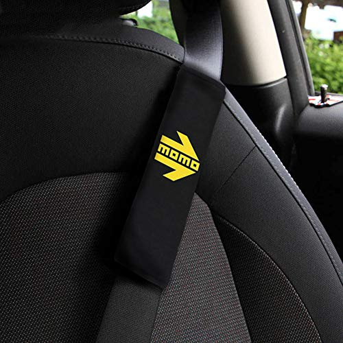 MOMO AUTO-GURTPOLSTER-SET SCHWARZ/GELB
