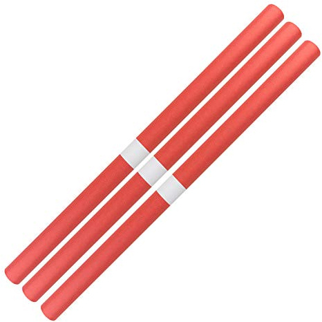 Idena 20095 - Buchschutzpapier in Rot, 3 Rollen reißfestes Einschlagpapier zu je 2 m x 50 cm für Bücher und Hefte
