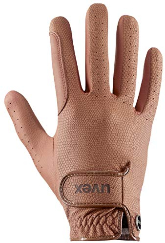 Uvex tensa II - widerstandsfähiger Reithandschuh für Damen und Herren - exzellenter Grip & strapazierfähig - touchscreenfähig - Light Brown - 7.5