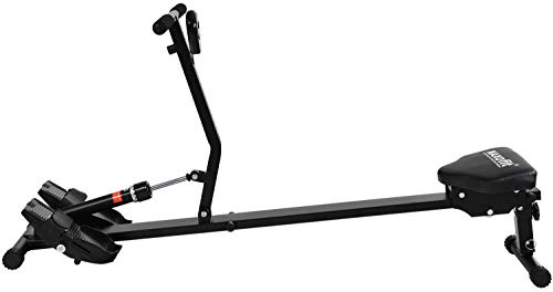 MAXOfit® MF-31 rameur d’Appartement Noir, Pliable, avec écran LCD pour Entrainement,Musculation et Endurance