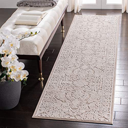 SAFAVIEH Reflection Collection Runner Rug - 2'3 x 6', Beige & Cream, Non-Shedding & Easy Cleaning, Ideal for Living Room, Bedroom (RFT665A)
