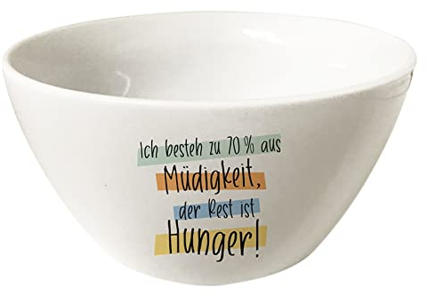 Grafik-Werkstatt Ciotola per cereali | Ciotola in porcellana | Fame, bianco