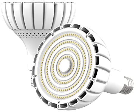iodoo 150W UFO Lamp Faretto LED,19500LM Lampada da officina, Fari Led da Esterno Faretto LED UFO, 288 Lamp Beads,Lampadina Base E27 con Adattatore E40 per Stadio Coperto,Parcheggio,Centri Logistic