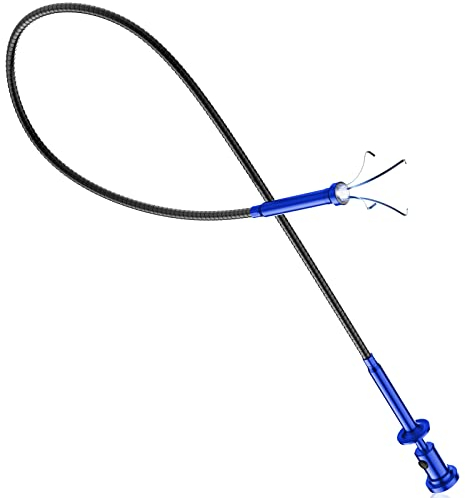 Housolution 28,34'' Pinza Raccogli Oggetti, PinzaTelescopica Prendi Oggetti con LED, Asta Telescopica Magnetica a 4 Artigli, per Vite, Bulloni, Bastone Raccogli Rifiuti per Gardino, Cucina - Blu