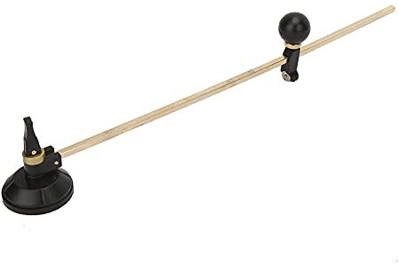 Tagliavetro Circolare con 6 Ruote e Diametro Regolabile, Tagliavetro a Ventosa con Impugnatura Rotonda per Vetro e Piastrelle, Tagliapiastrelle fino a 80 cm
