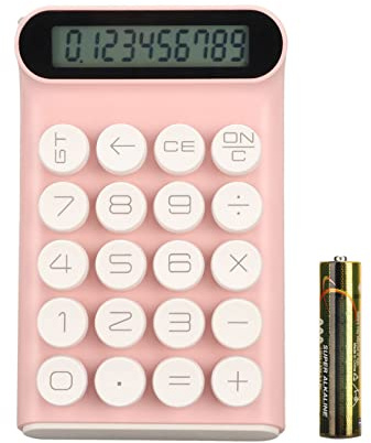 Cuifati Taschenrechner, Mechanischer Desktop-Rechner mit 20 Tasten, Großer Taste, 10-Bit-LCD-Display, Einfacher Taschenrechner für den Heim- und Schulgebrauch ()