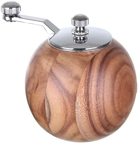 Molinillo de pimienta Molinillo de pimienta negra, herramienta de condimento de sal marina para moler el hogar, molinillo de pimienta de madera manual Molino de especias de cocina (latón)