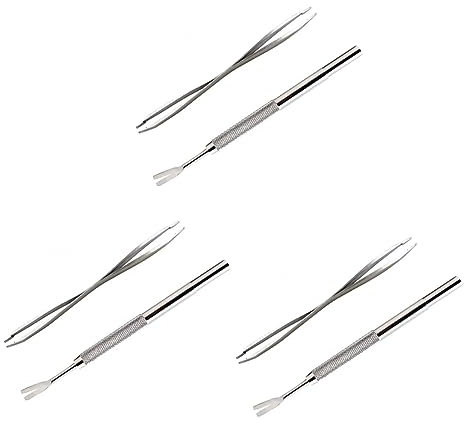 INOOMP 6stücke Teiliges Edelstahl-zeckenentferner Set Für Katzen Und Hunde Effektives Remover Kit Zur Schonenden Entfernung Von Zecken Und Flöhen Leicht Und Tragbar Für Unterwegs