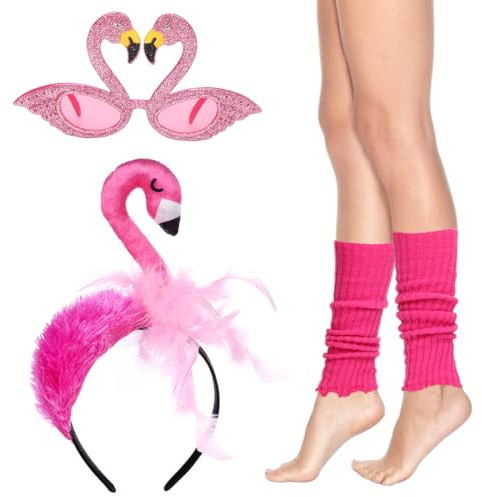 Meleager Tier Haarreif, Tier Handschuhe, Tier Haarreifen Set, Stulpen Neon, Kostüm Zubehör Accessoire Erwachsene Kinder, für Ostern Karneval Halloween Fasching Cosplay