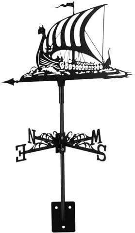 HYTROVE Indicateur De Vent Fer Forme De Voilier pour Décoration De Jardin Élégant Et Durable Vane Métallique pour Pelouse Et Espace Extérieur
